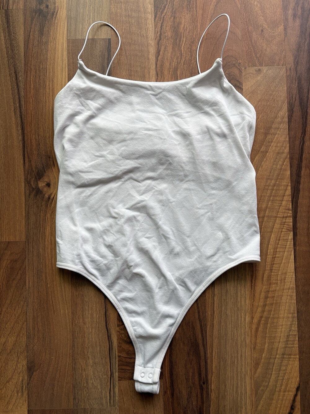 Intimately By Free People Woman’s Classic White Spaghetti-Strap Bodysuit